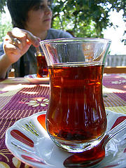 A glass of tea in the Turkey's tea capital